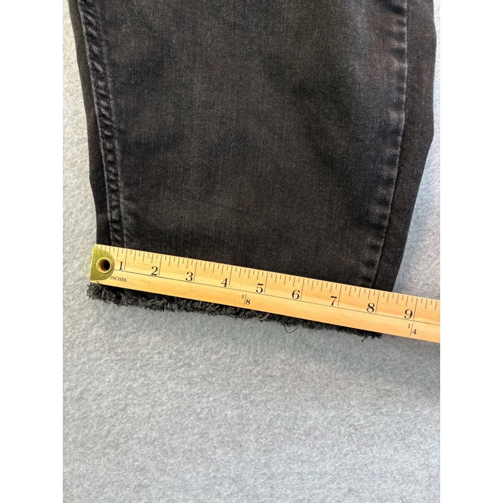 Levi's 502 Regular Taper Denim‎ Shorts Mens 32 Black Raw Hem Cut Off 36555-0295